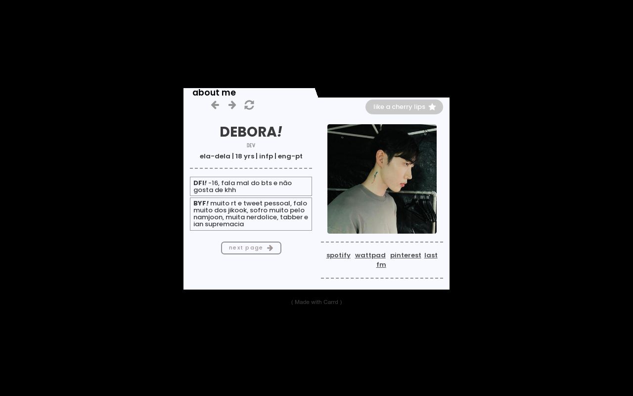 Carrd profile picture for @debian